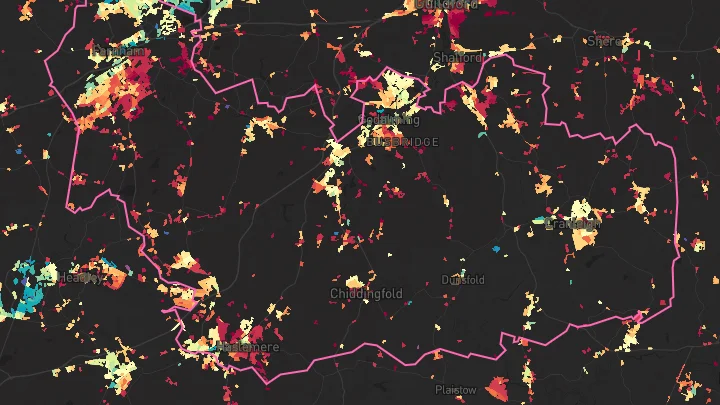 House price heatmap showing property values across Waverley
