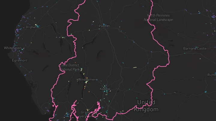 House price heatmap showing property values across Westmorland and Furness