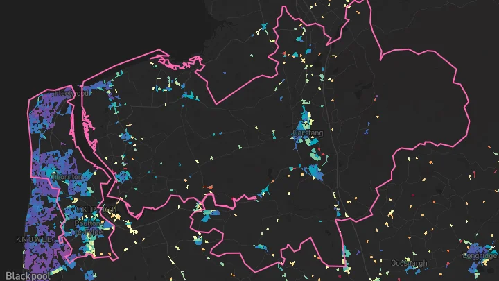 House price heatmap showing property values across Wyre