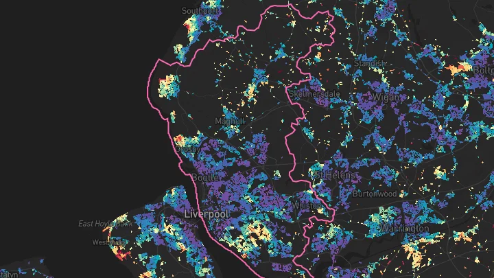 House price heatmap showing property values across Liverpool