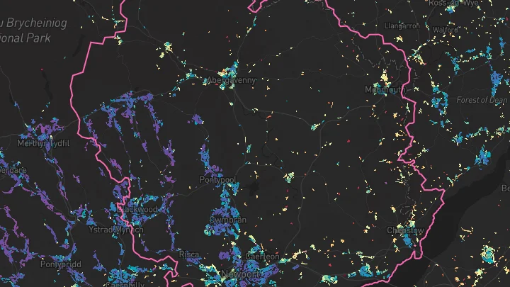 House price heatmap showing property values across Newport