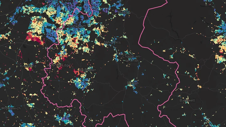 House price heatmap showing property values across Stockport