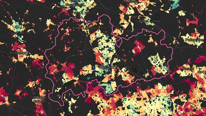 House price heatmap showing property values across Watford