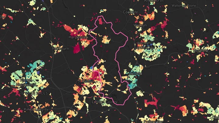 House price heatmap showing property values across St Albans