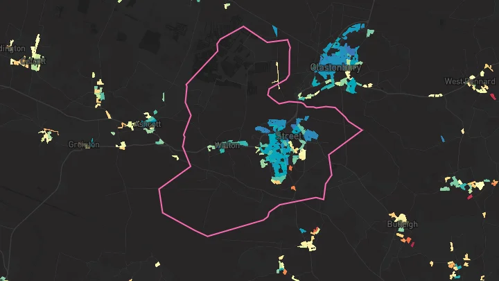 House price heatmap showing property values across Street