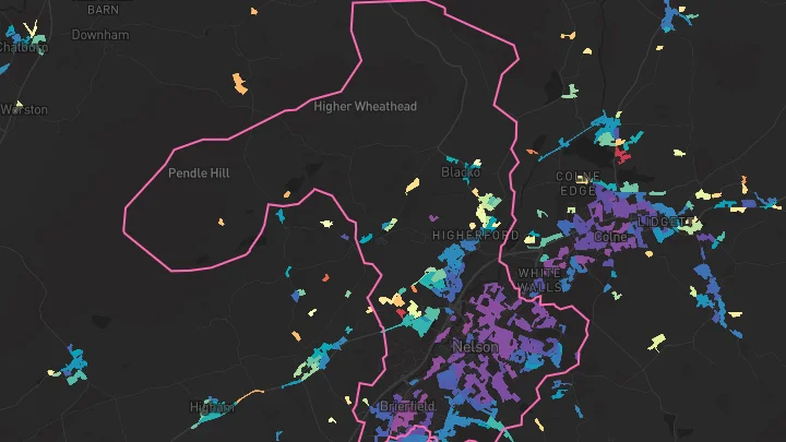 House price heatmap showing property values across Nelson