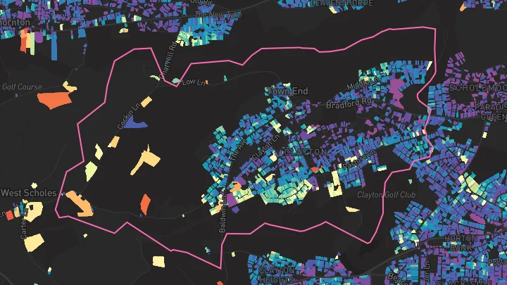 House price heatmap showing property values across Clayton
