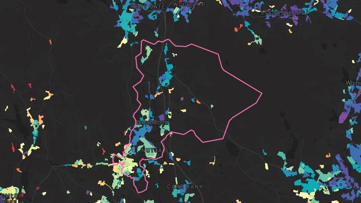 House price heatmap showing property values across Ramsbottom