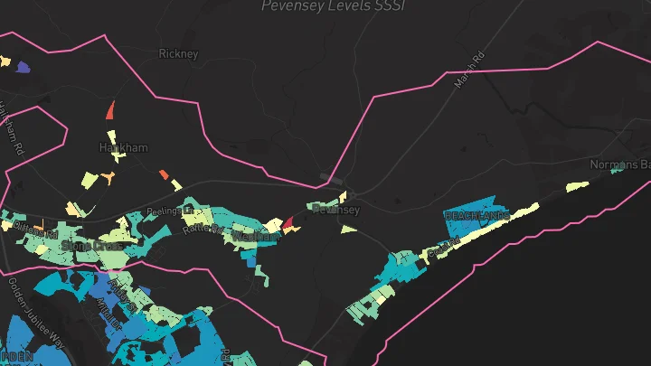 House price heatmap showing property values across Stone Cross