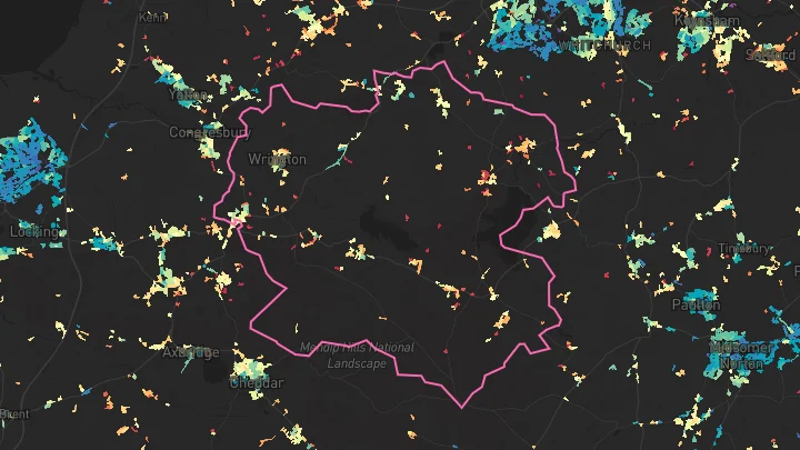 House price heatmap showing property values across Wrington