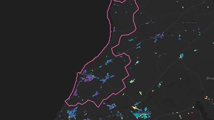 House price heatmap showing property values across Maryport
