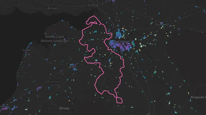 House price heatmap showing property values across Dalston
