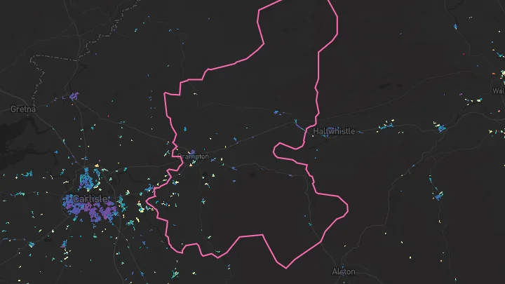 House price heatmap showing property values across Brampton