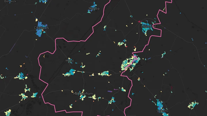 House price heatmap showing property values across Littleport