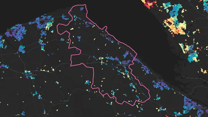 House price heatmap showing property values across Greenfield