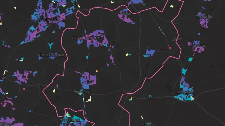 House price heatmap showing property values across Chilton