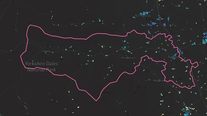 House price heatmap showing property values across Aiskew