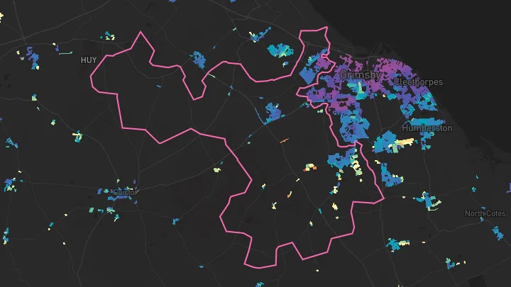 House price heatmap showing property values across Waltham