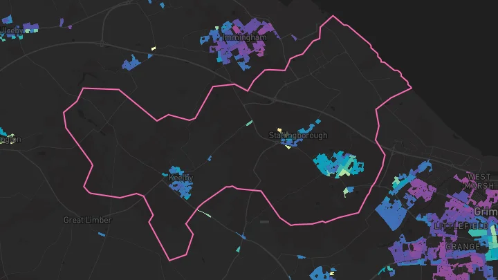House price heatmap showing property values across Healing