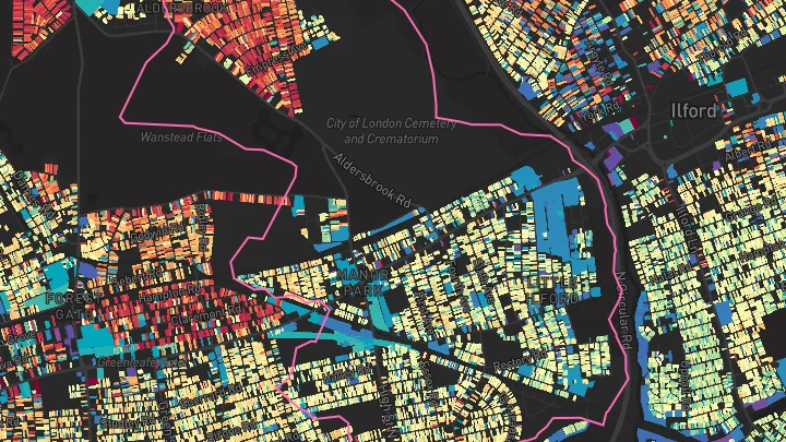 House price heatmap showing property values across Manor Park