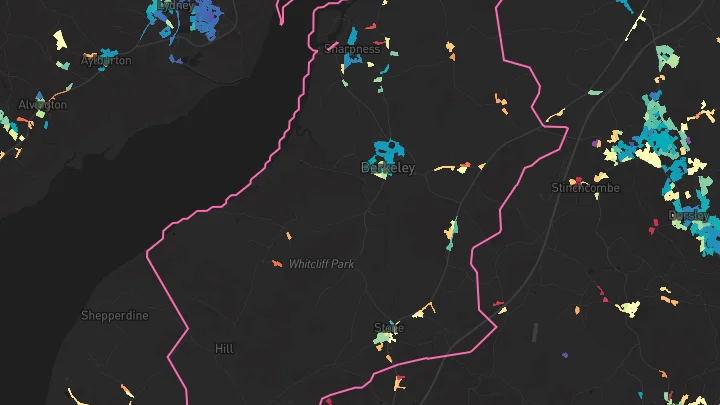 House price heatmap showing property values across Berkeley