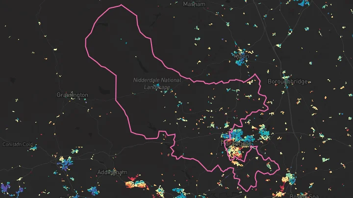 House price heatmap showing property values across Killinghall