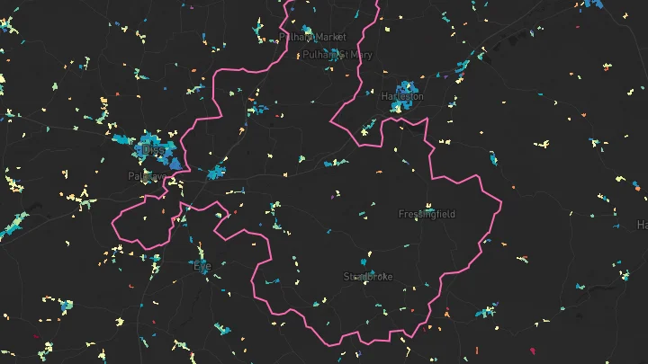 House price heatmap showing property values across Stradbroke