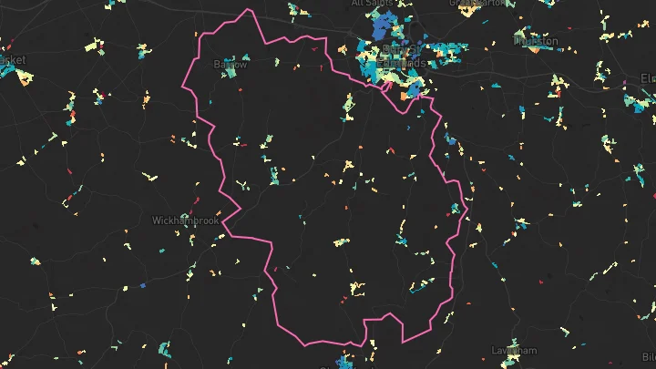 House price heatmap showing property values across Barrow