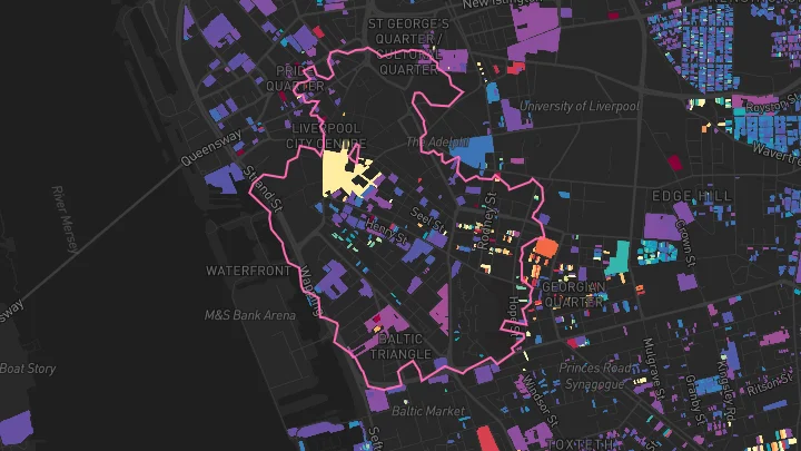 House price heatmap showing property values across Liverpool
