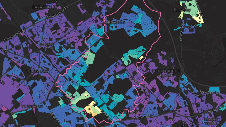 House price heatmap showing property values across Liverpool