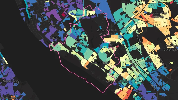 House price heatmap showing property values across Liverpool