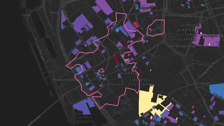House price heatmap showing property values across Liverpool