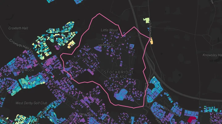 House price heatmap showing property values across Liverpool