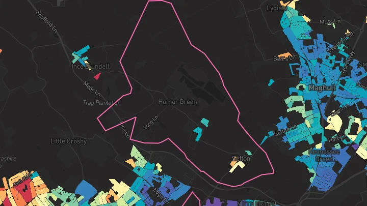 House price heatmap showing property values across Liverpool