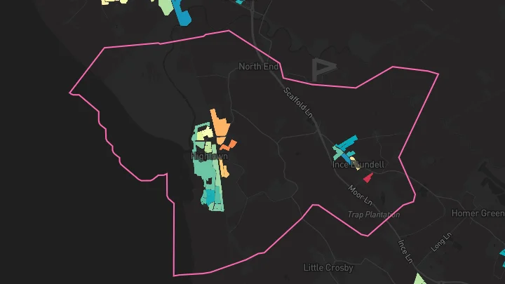 House price heatmap showing property values across Hightown