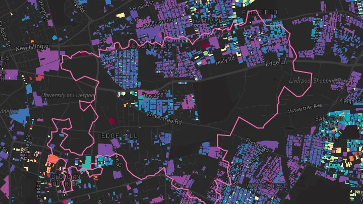 House price heatmap showing property values across Liverpool
