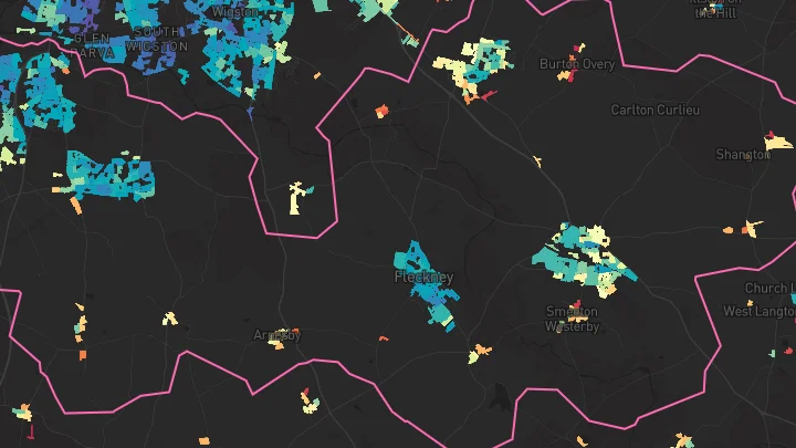 House price heatmap showing property values across Whetstone