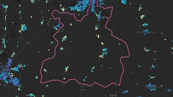 House price heatmap showing property values across Lincoln