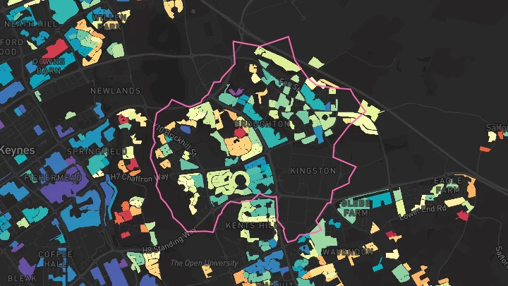 House price heatmap showing property values across Broughton