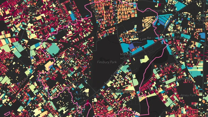 House price heatmap showing property values across Stroud Green