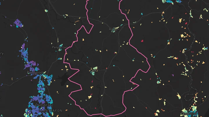 House price heatmap showing property values across Raglan