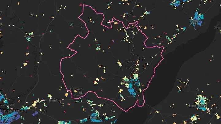 House price heatmap showing property values across Bulwark