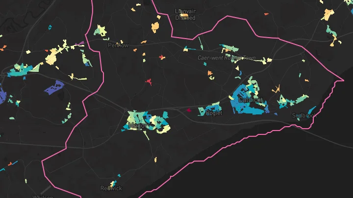 House price heatmap showing property values across Undy