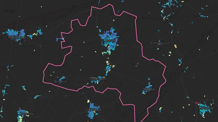 House price heatmap showing property values across March