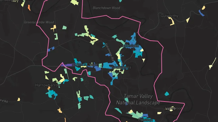 House price heatmap showing property values across St Anns Chapel