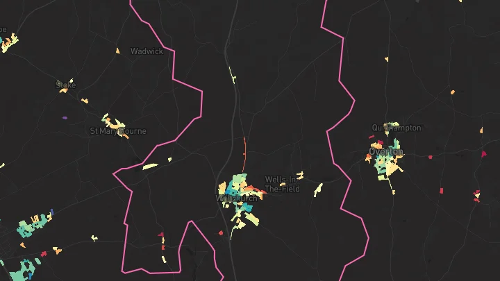 House price heatmap showing property values across Whitchurch