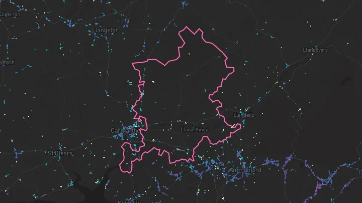 House price heatmap showing property values across Peniel