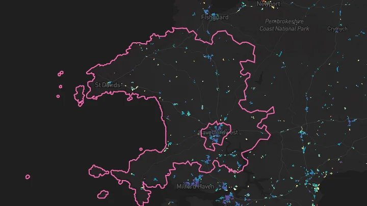 House price heatmap showing property values across Johnston