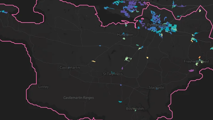 House price heatmap showing property values across Pembroke