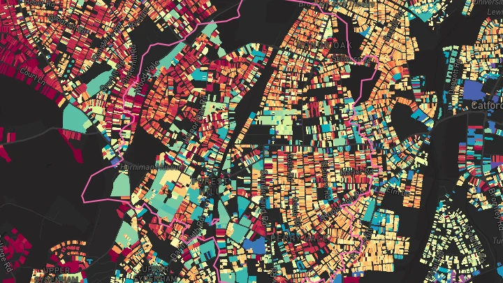 House price heatmap showing property values across Forest Hill